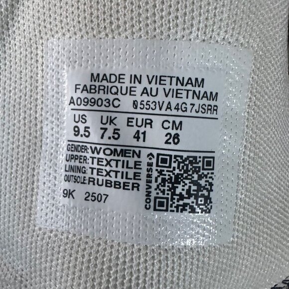 ✨Converse Women Shoes 9.5 Ctas Lift Platform Hi Large Stars Black Beige A09903C✨ - Picture 9 of 10